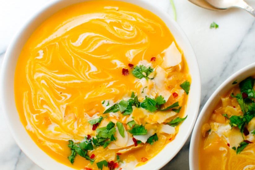 Soupe thai à la courge butternut et au curry – La Fourche